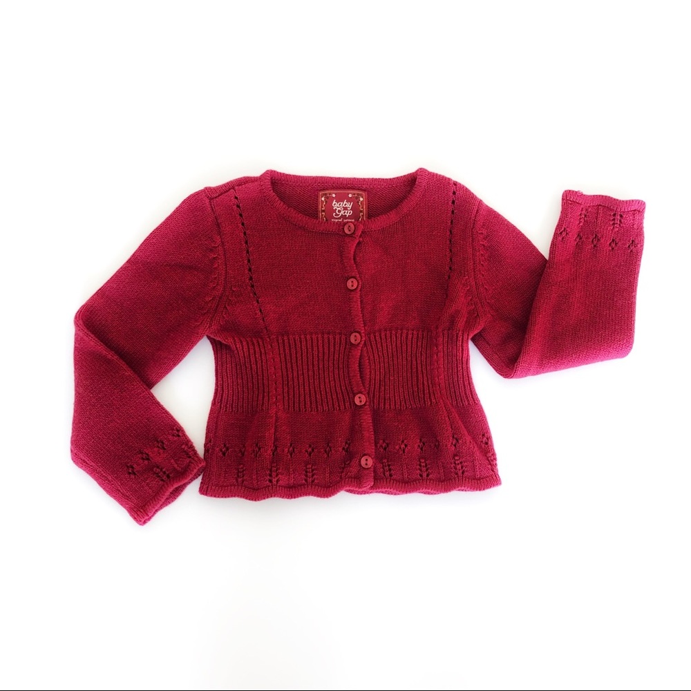 GAP burgundy cardigan size 4T